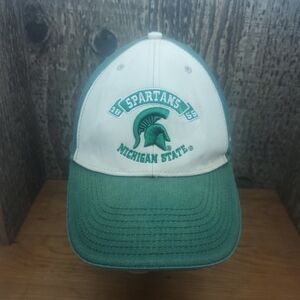 Michigan State Spartans Hat Cap Adjustable Strapback Green & White One Size